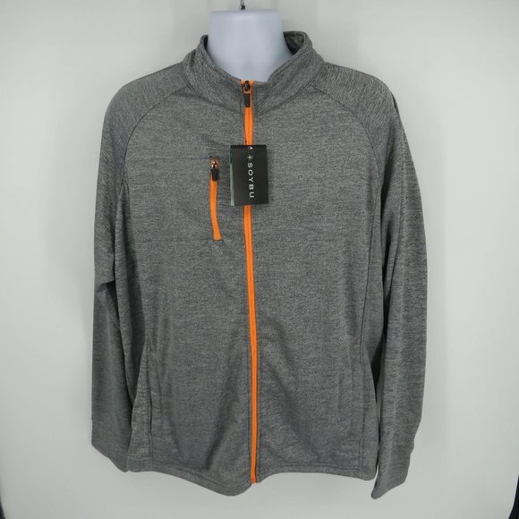 Soybu Apres Mens Light Gray Full Zip Fleece Jacket XXL NWT $50 - Picture 1 of 6
